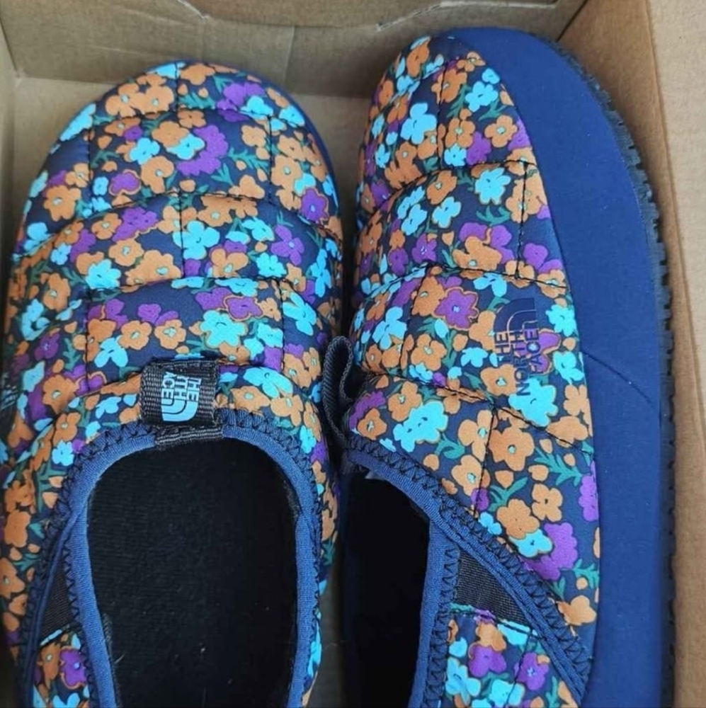 The North Face Kids' Floral Slippers - Purple and Orange